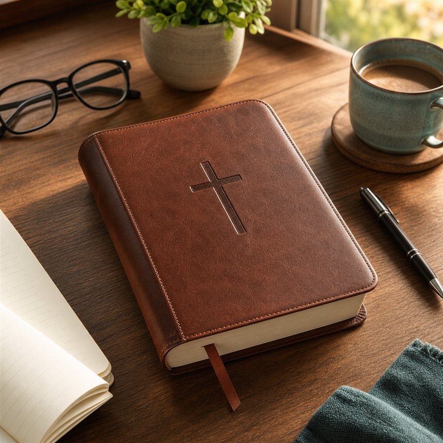 Original Rosebubbles Finds product scene for One Minute With God 2026 Men's Devotional
